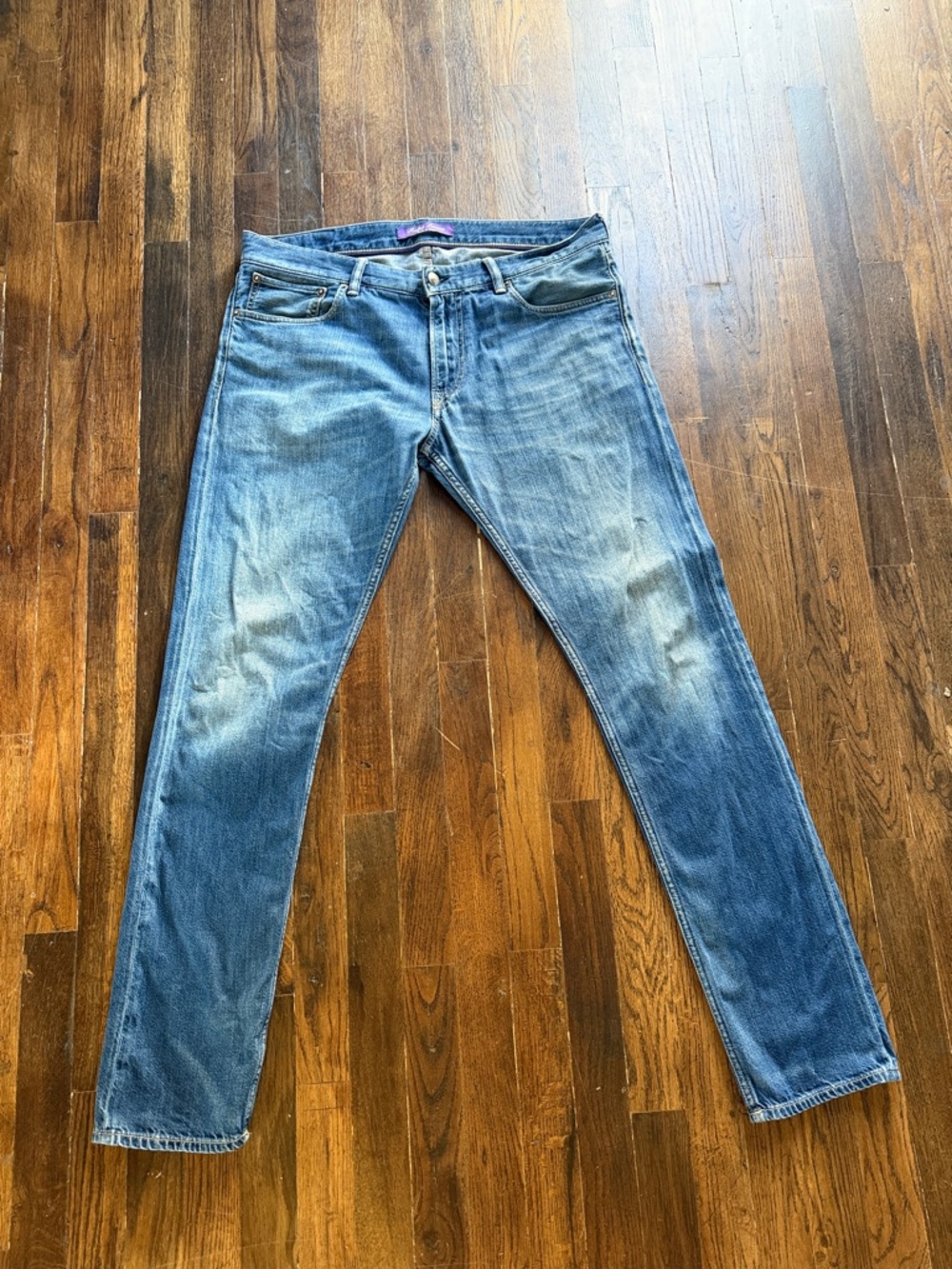 Ralph Lauren Purple Label Faded Blue Straight Jeans - Lightweight 34x32